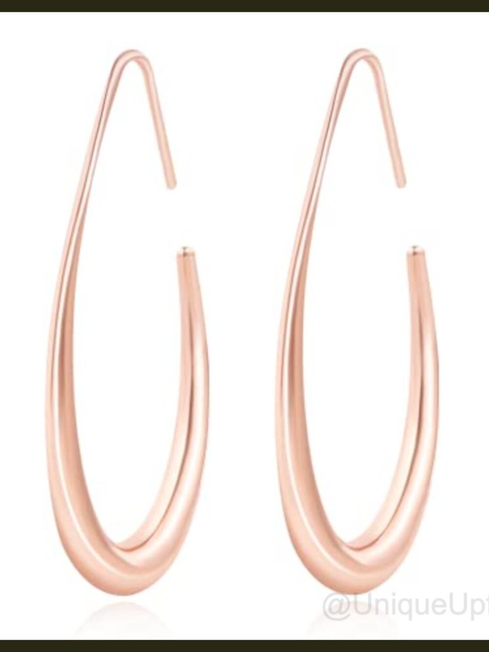 14k Gold Plated Teardrop Hoop Earrings 925 Sterling Silver Women
